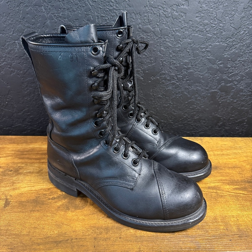 Biltrite Jump Boots 73641 Black Leather 1991 Combat Boots Mens 8 R